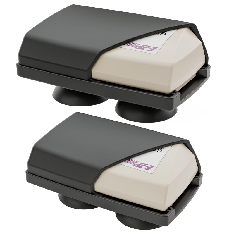 FLLIK EZ Pass Holder for Windshield. Ezpass with Strong Suction Cups. Toll Pass Transponder iPass Holder. (Black, 2Pack) - Image 1